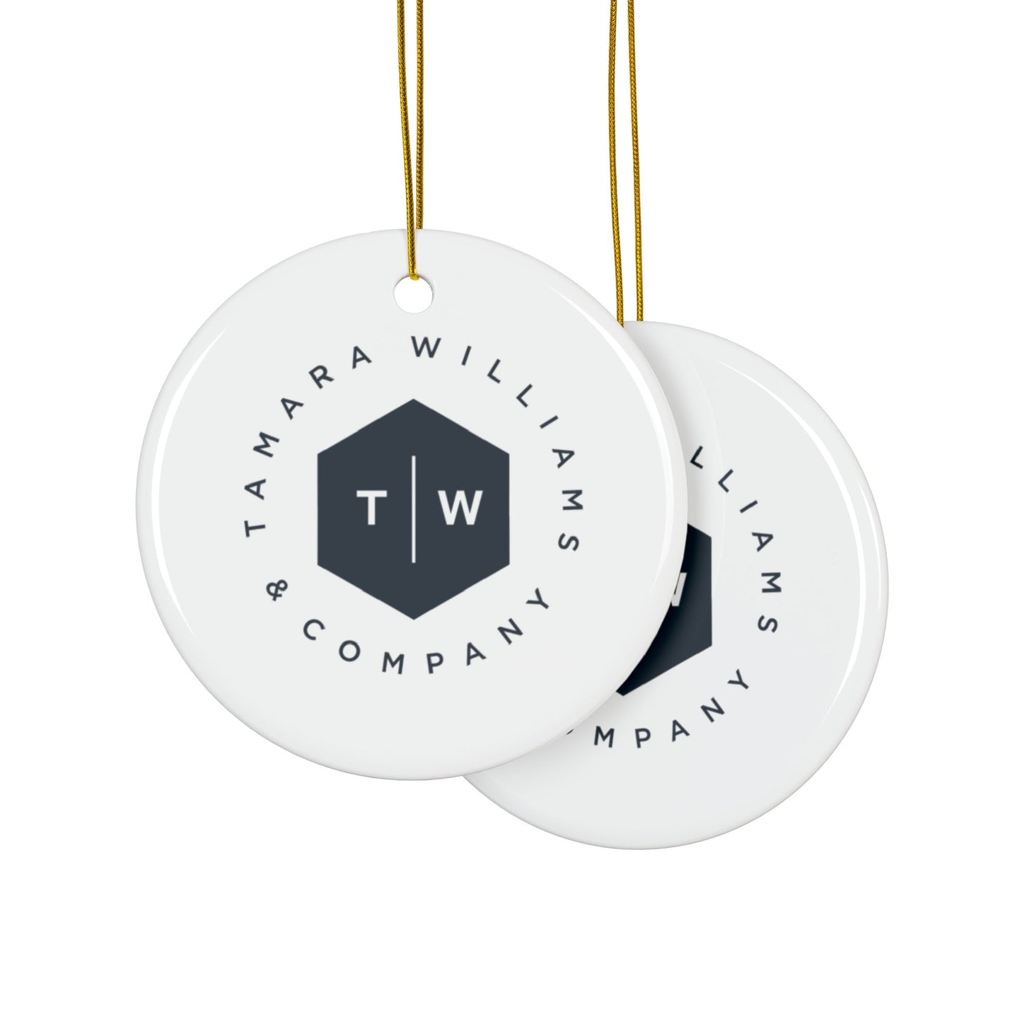 TWCO Ceramic Ornaments, 2-Side Print, (1pc, 3pcs, 5pcs, 10pcs)