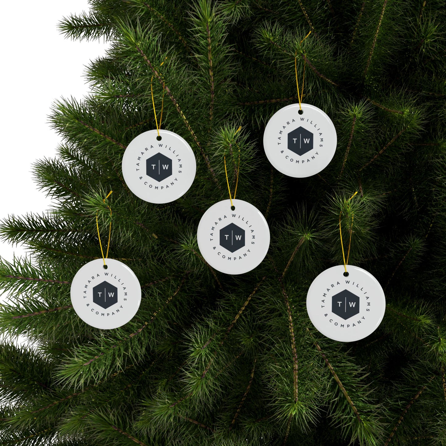 TWCO Ceramic Ornaments, 2-Side Print, (1pc, 3pcs, 5pcs, 10pcs)